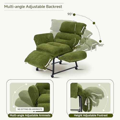 Adjustable Recliner Lounge Chair, 90°-180° Lay Flat Lazy Sofa - Image 3