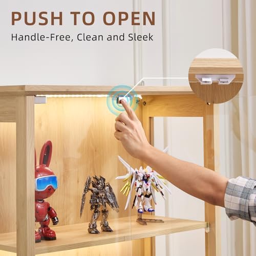 LELELINKY Farmhouse Glass Display Cabinet - Image 6