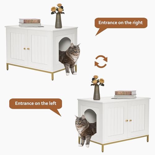 Homhedy 28.3" L Cat Litter Box Enclosure - Image 6