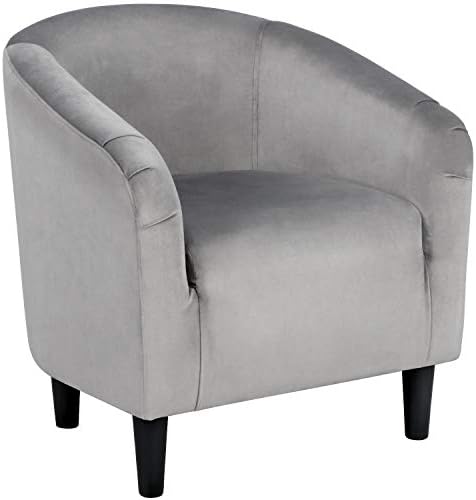 Yaheetech Small 25.5in Wide Velvet Barrel Accent Chair by Yaheetech