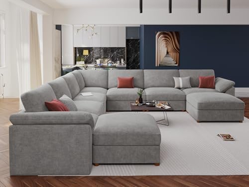 EASE MOOSE Oversized Sectional Modular Sofa, Comfortable Modern U Shape - Image 3