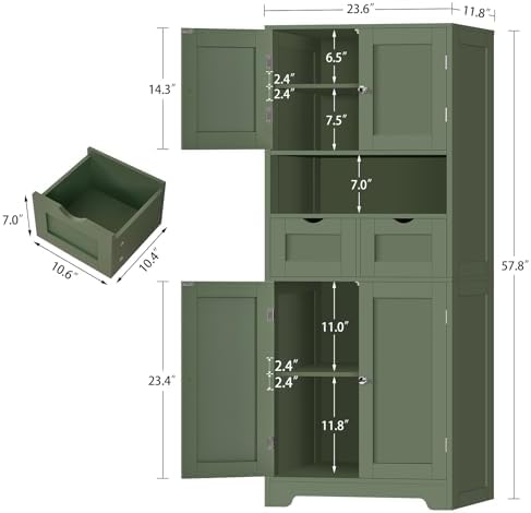 TEENFON Tall Bathroom Storage Cabinet - Image 3