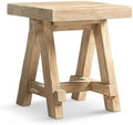 Jennifer Taylor Home Hawthorne 18” Square Reclaimed Elm Trestle Side Table by Unknown