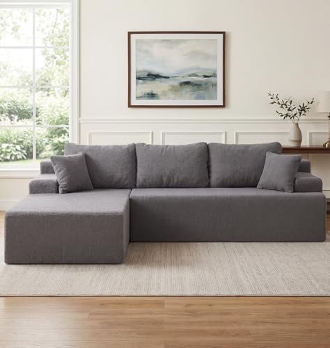 Hobestluk Boneless Couches Modular Sectional Sofa L-Shape Oversized Chaise by YourHomeDeservesMore