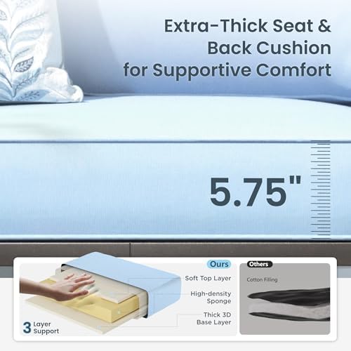 PHI VILLA 5 Seat Metal Patio Furniture Set - Image 4