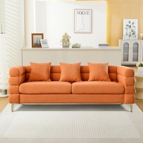 mikibama Modern Teddy Sectional Sofa, 81 Inch Oversized Sofa Couch, Luxury 3 - Image 3