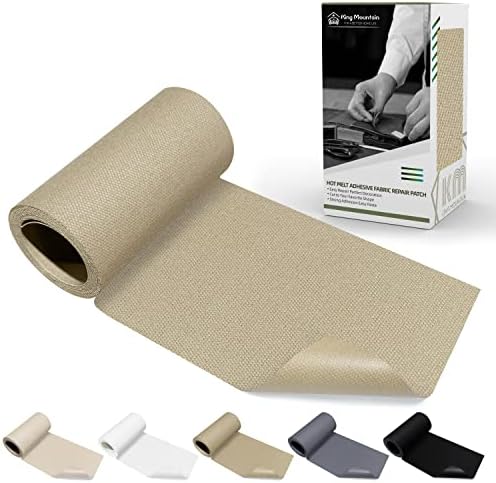 KING MOUNTAIN Canvas Iron on Patch, Waterproof 100% Cotton Fabric Repair Patch by ForABetterHomeLife