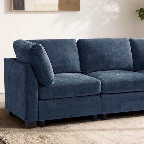 EDILLY 94 inches Oversized Modular Sectional Fabric Cloud Sofa Set, Extra Large - Image 6
