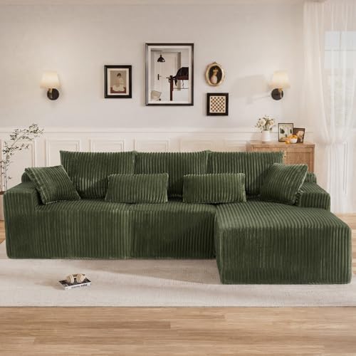 110" L Shaped Cloud Boneless Sectional Couches by Unknown