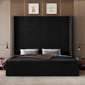 Queen Bed Frame with 65.75" Tall Headboard by Unknown
