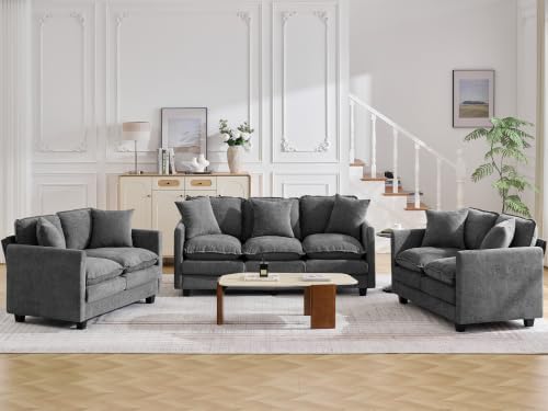Cloud 3 Pieces Sofa Set, 2+2+3 Seater Couch, Modern Sofas Sets by HOCAT
