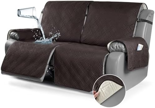 TAOCOCO 100% Waterproof Oversized Loveseat Recliner Cover, Non Slip Split Couch by TAOCOCO