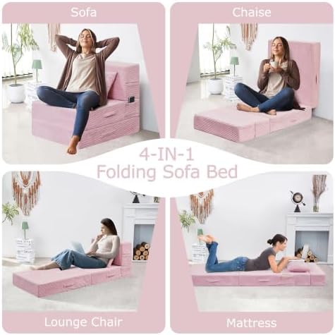 Folding Sofa Bed, Convertible Sleeper Chair Bed, Floor Sofa - Image 4