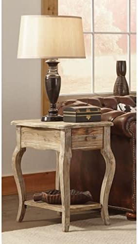 Rustic Reclaimed Wood Accent Table by Unknown