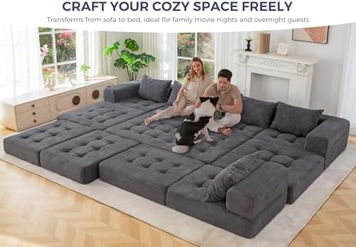 MAXYOYO 7-Seater U-Shaped Modular Sectional Sofa Couch - Image 4