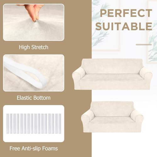 Peryiter 2 Pcs Couch and Loveseat Sofa Covers - Image 3