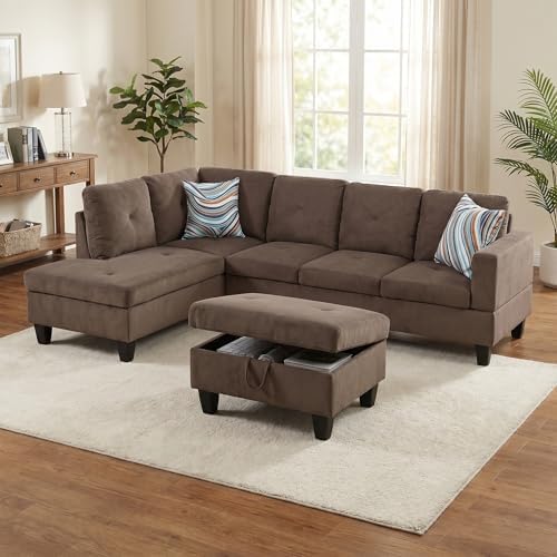 3-Piece L-Shaped Modular Leather Sofa – Convertible Sectional Couch - Image 7