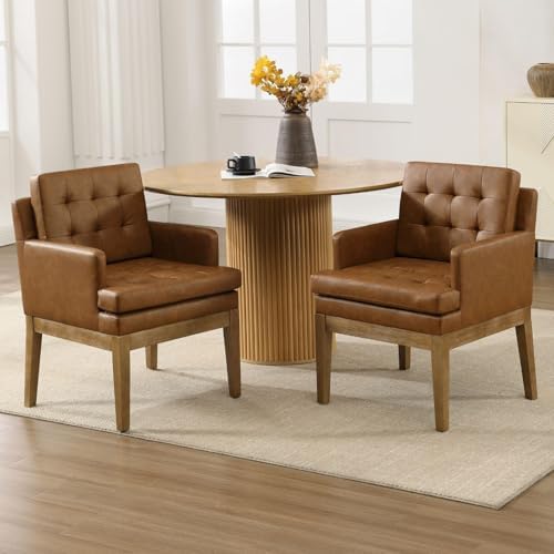 Upholstered Tufted Dining Chairs by DMFurniture
