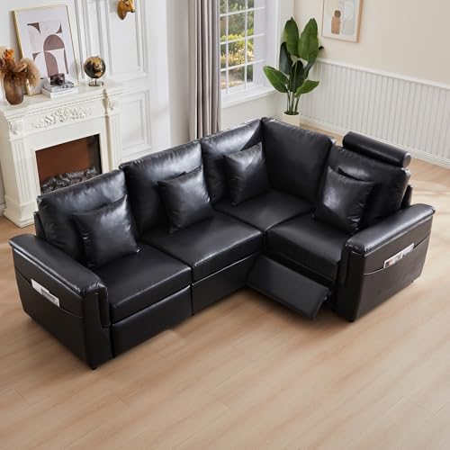 RARZOE Faux Leather Sectional Sofa by RARZOE