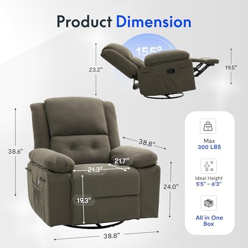 FLEXISPOT XRC2 360° Swivel Rocker Recliner Chair - Image 2