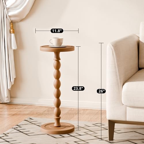 Small Round Side Table, Rubberwood‌ Drink Table - Image 3