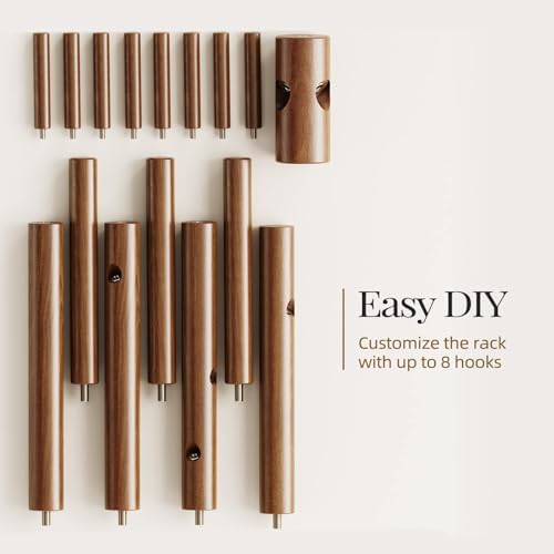 Pipishell Solid Wooden Coat Rack Freestanding - Image 6
