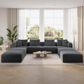 Novilla 141" Modular Sectional Sofa, U Shape Oversized Sectional Couch by Novilla