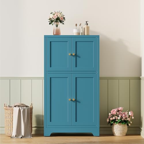 Bathroom Floor Storage Cabinet, Freestanding Accent Cabinets - Image 3