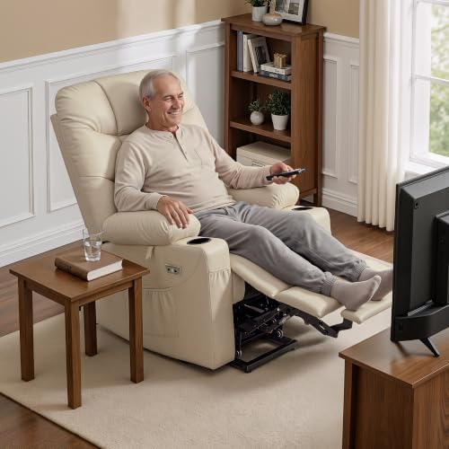 MCombo Power Lift Recliner for Elderly, Leather 7283 - Image 2