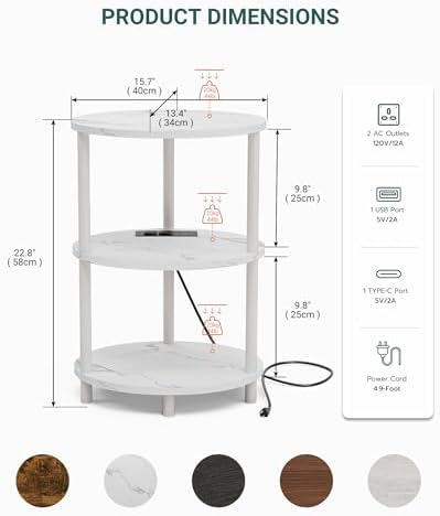 Small Round Side Table - Image 2