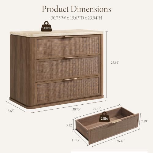 Night Stand, Rattan Nightstand - Image 2
