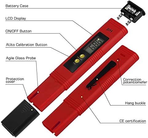 PH Meter for Water Hydroponics Digital PH Tester Pen 0.01 High Accuracy Pocket - Image 2