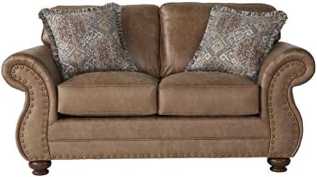 Leinster Faux Leather Loveseat by RoundhillFurniture