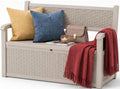 EFU Outdoor Bench Storage Deck BoxWaterproof Wicker by EFU
