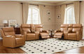 HAOMARKETS 3-Piece Top Grain Leather Electric Reclining Sofa Set, Include Dual by HAOMARKETS