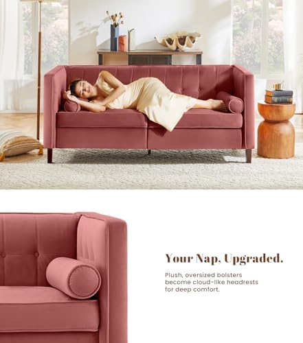 58" Velvet Sofa, 2-Seater Couch - Image 4