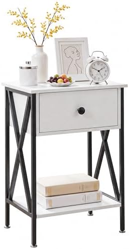 VECELO Nightstand, Modern Bedside End Table, Night Stand by VECELO