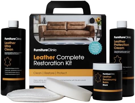 Furniture Clinic Leather Complete Restoration Kit, Medium Brown, 5 Piece by FurnitureClinic
