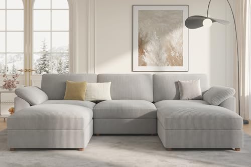 EASE MOOSE U Shape Sectional Cloud Couch, Oversized Modular Sectional Couch by EASEMOOSE
