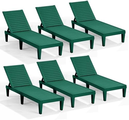 Nestl Lounge Chair Outdoor, Tanning Chair, Chaise Lounge Outdoor Set of 6 by Nestl