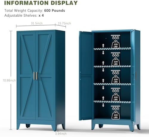 COFaR Home Farmhouse Storage Cabinet - Image 2