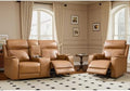 HAOMARKETS 2-Piece Top Grain Leather Electric Reclining Sofa Set, Include Dual by HAOMARKETS