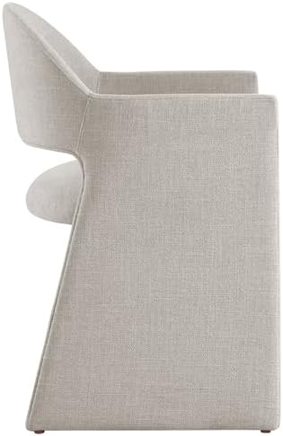 Modway Talia Upholstered Fabric Dining Armchair in Linen - Image 6
