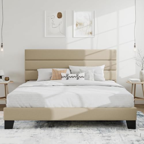 SHA CERLIN Cal King Platform Bed Frame by SHACERLIN