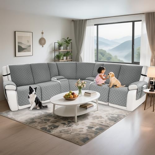 Waterproof Sectional Reclining Couch Covers L Shaped Recliner Sectional Sofa - Image 2