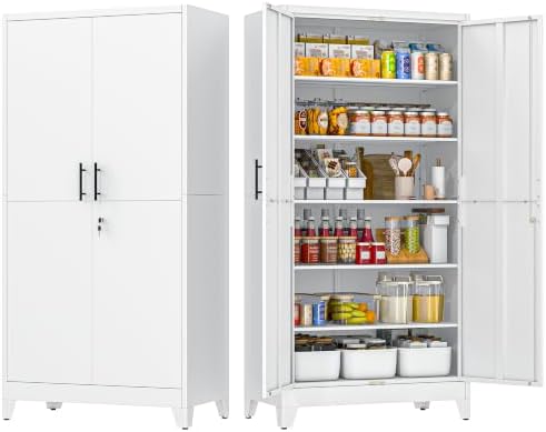 GAIOUS 79" Tall Metal Pantry Storage Cabinet by GAIOUS