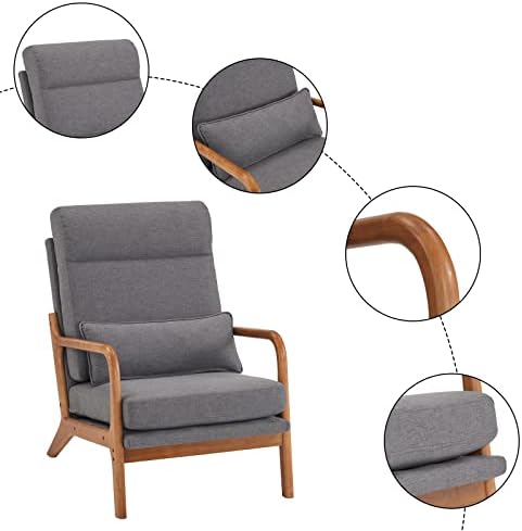 Karl home Accent Chair High Back Mid-Century Modern - Image 6