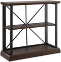 Leick Home Finnick Bookcase, Dark Earth, Matte Black by LeickFurniture