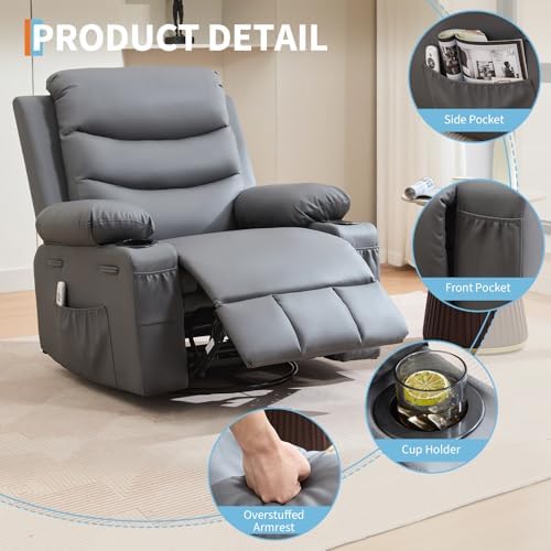 Garvee Oversized Swivel Recliner Chair - Image 6