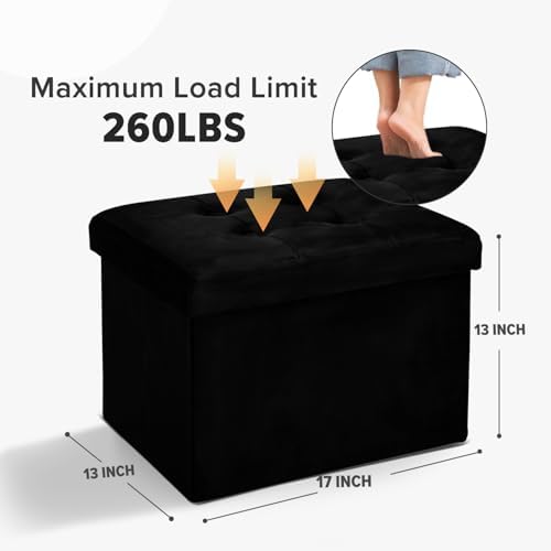LINMAGCO Ottoman with Storage Small Foot Rest Stool Under Desk Stool Short - Image 2